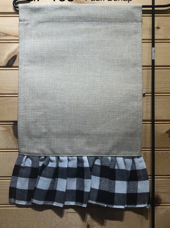 White Buffalo Plaid Garden Flag