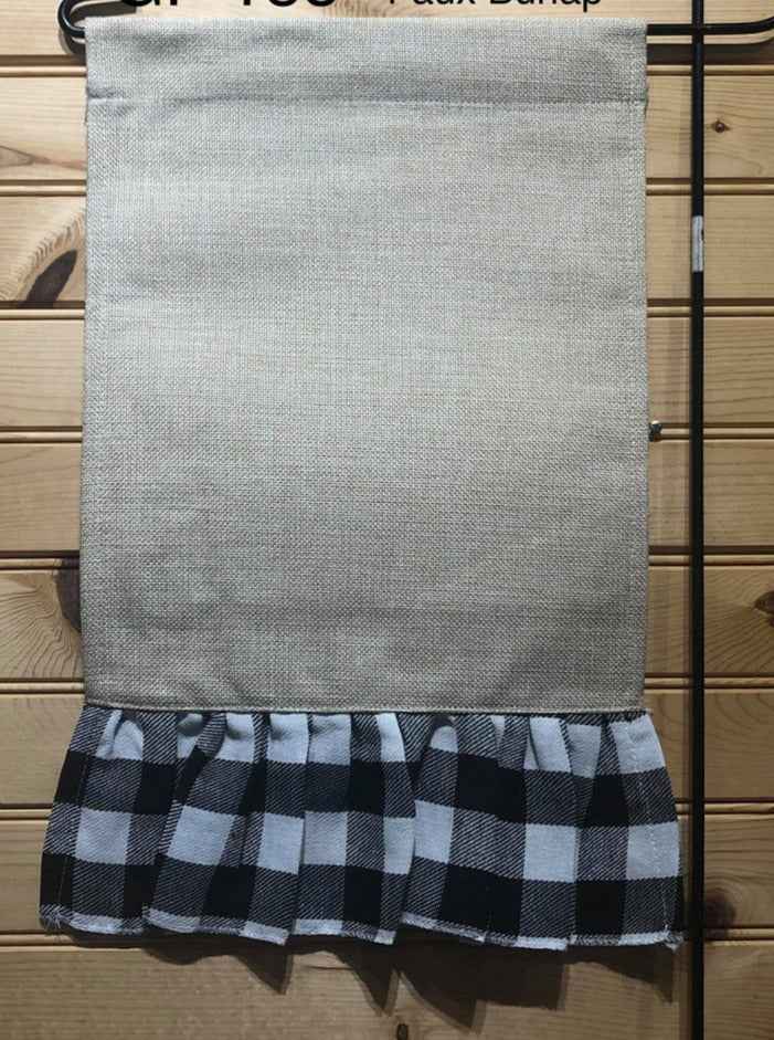 White Buffalo Plaid Garden Flag