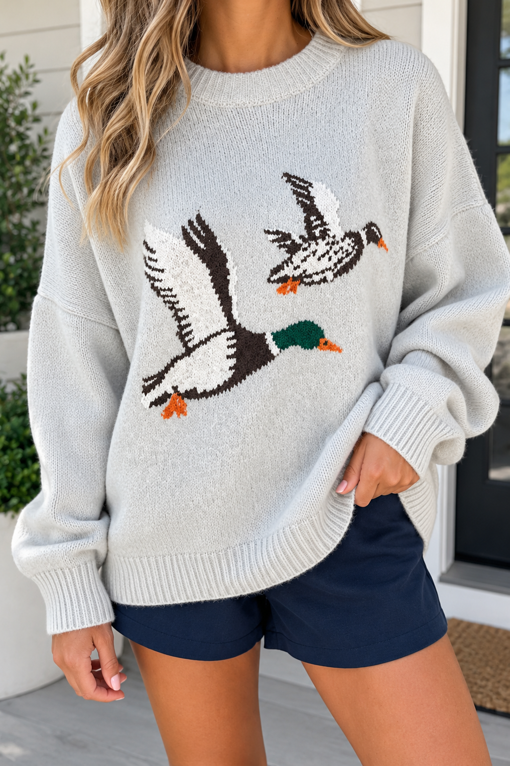 Green Mallard Knit Sweater
