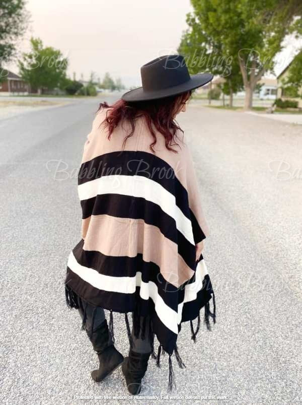 Knit Striped Kimono - One Size