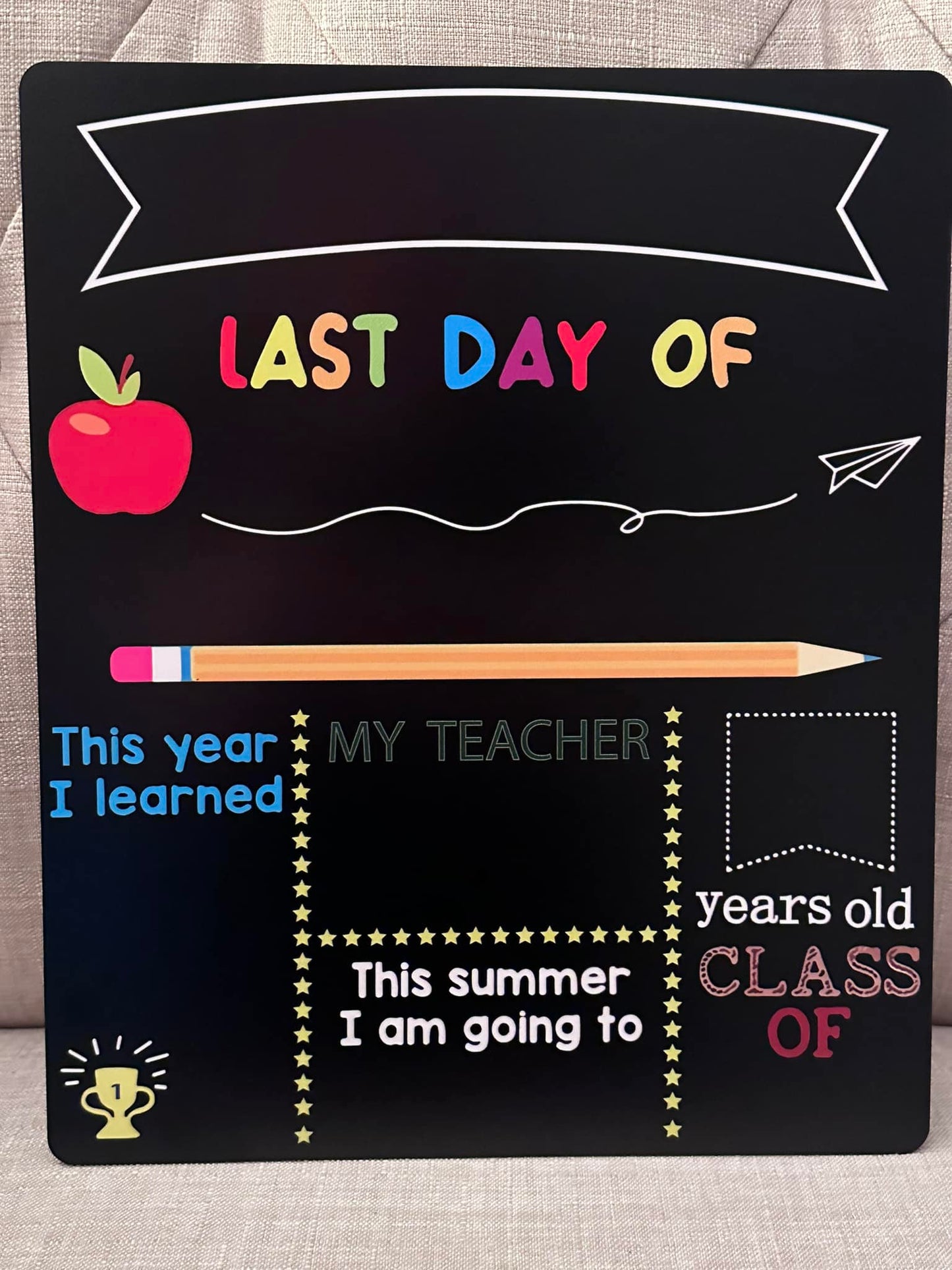 First and Last Day of School Boards