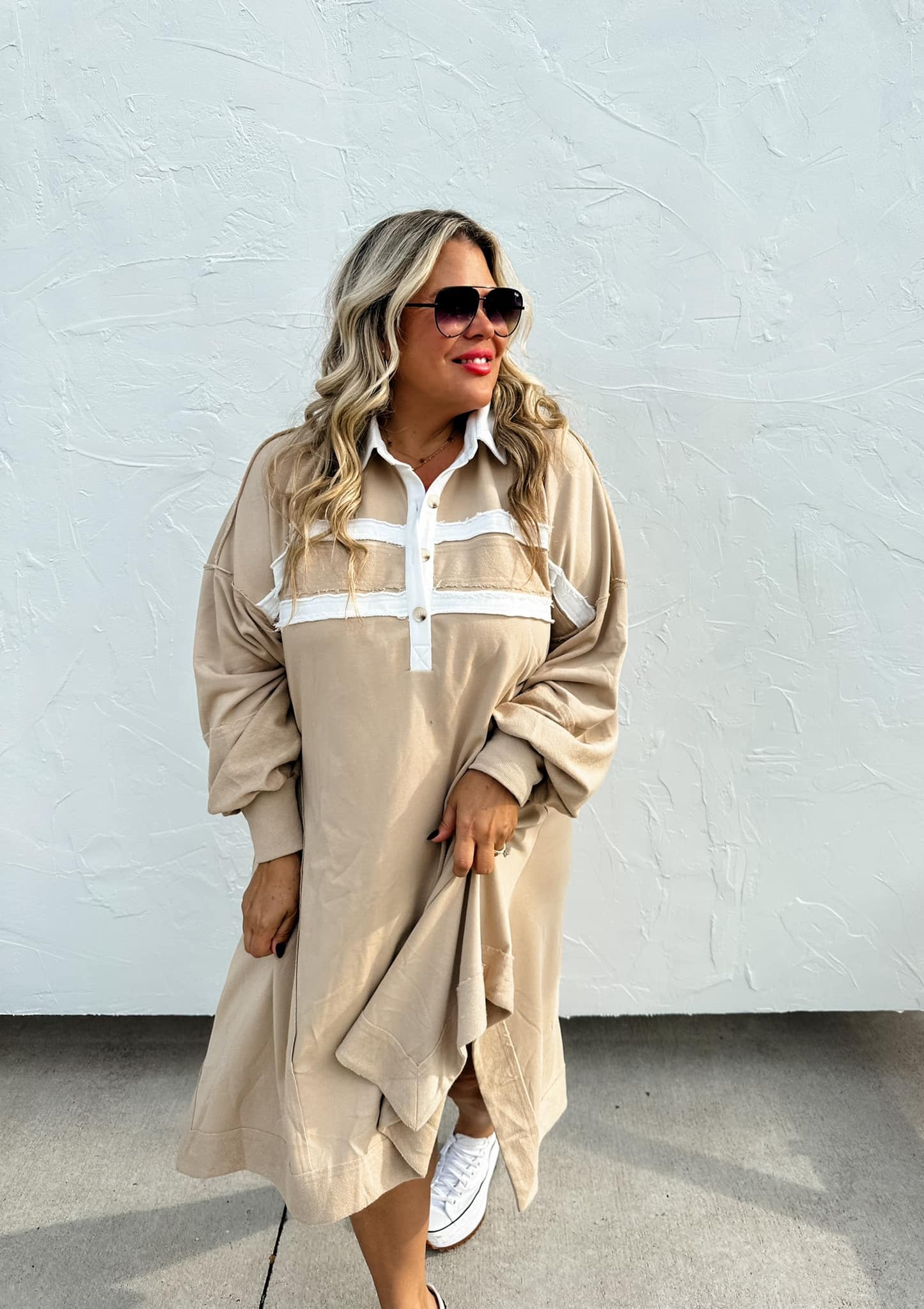 French Terry Varsity Lounge Dress