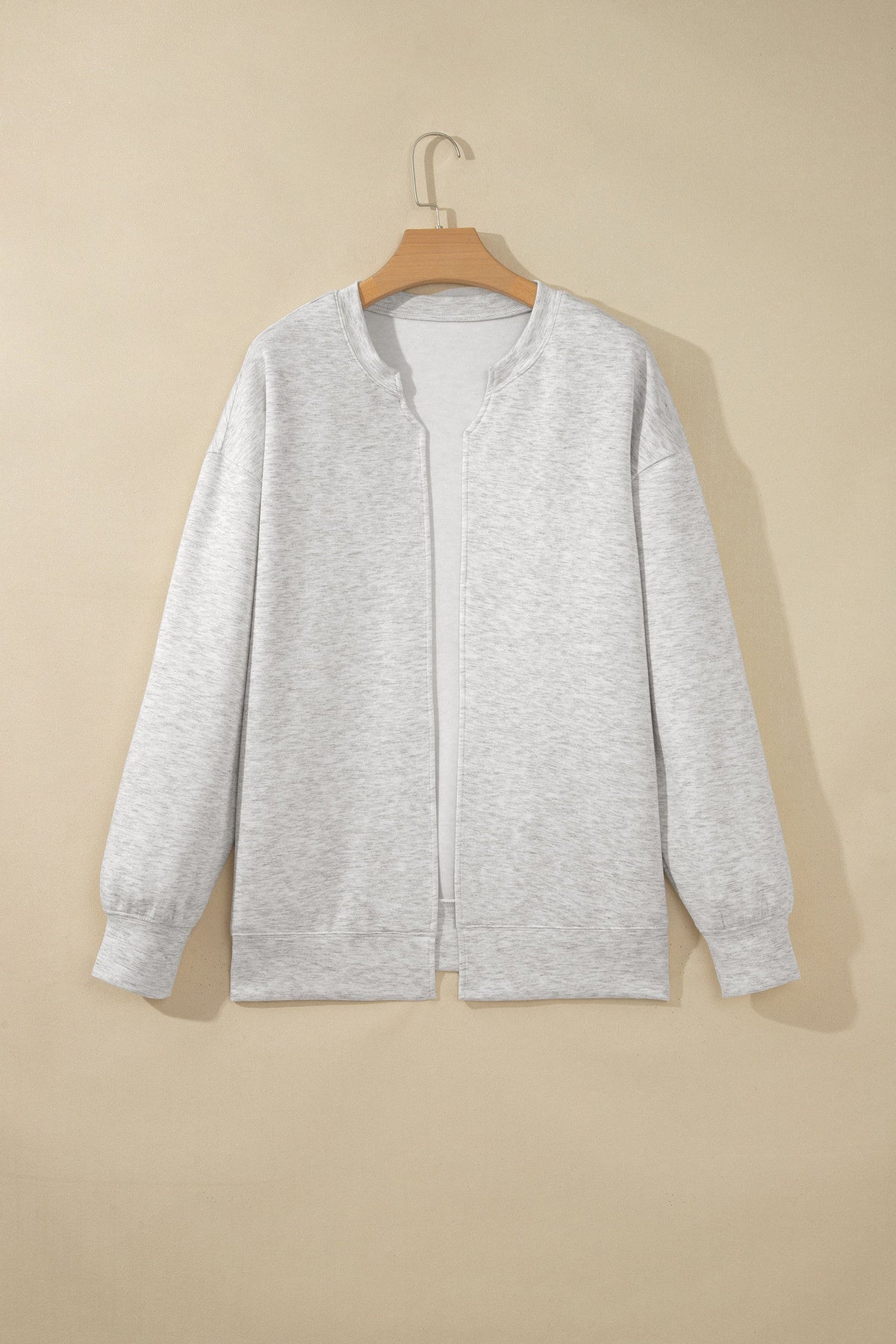 Light Grey Jacket Open Sweatshirt