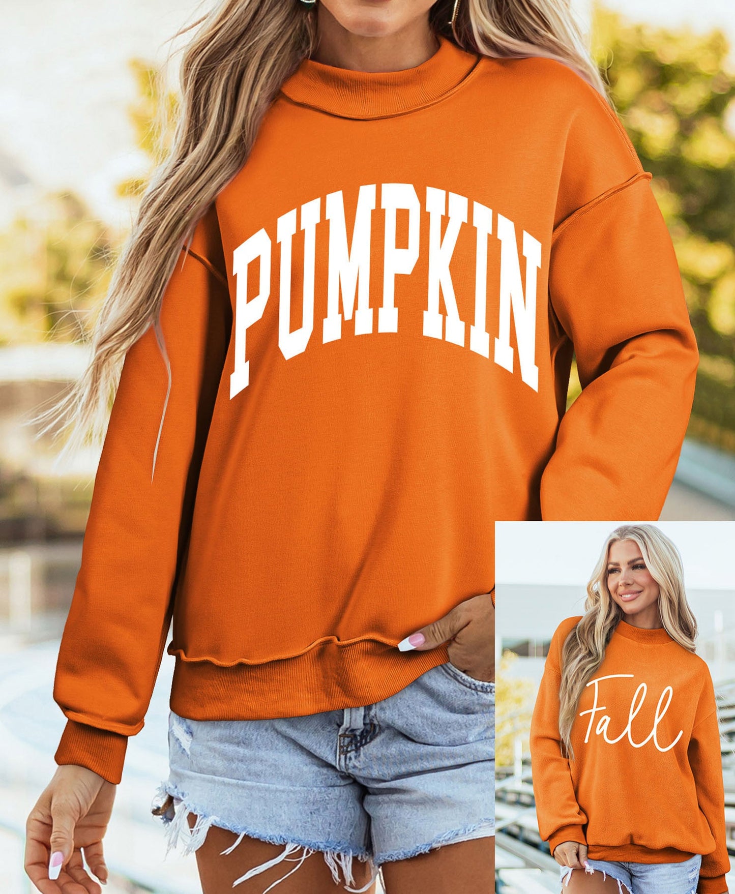 Pumpkin/Fall Reversible Sweatshirt RTS