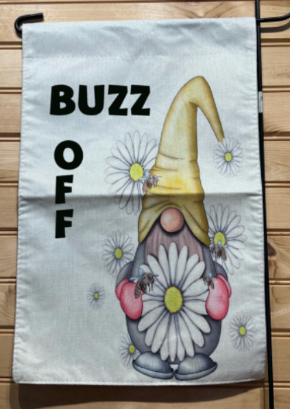 Daisy Gnome Garden Flag