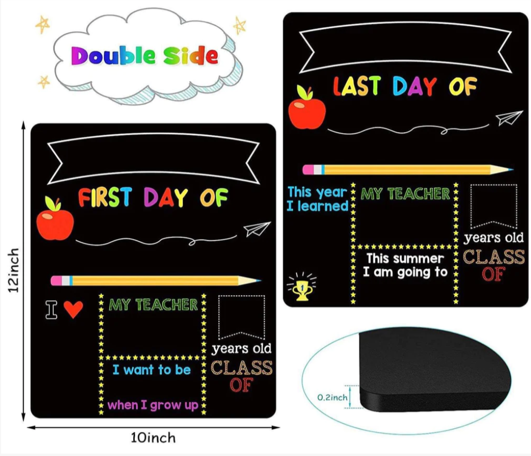 First and Last Day of School Boards