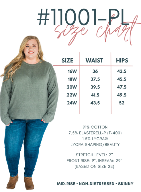 Plus Size Mid-Rise Dark Wash Jeans