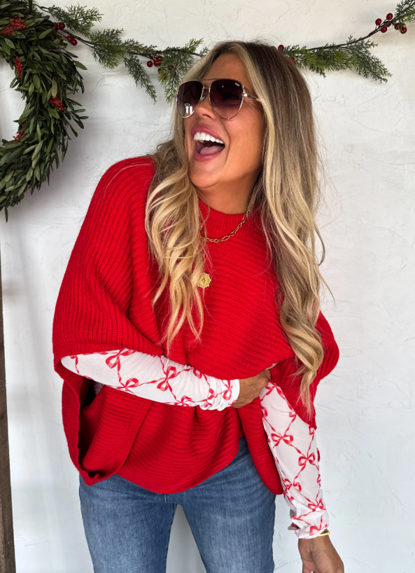 PREORDER: Christmas Meg Pullover Poncho