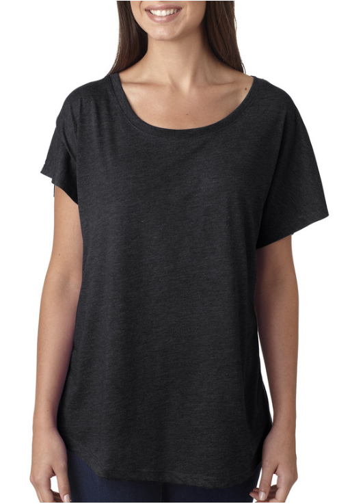 Vintage Black Tri-blend Dolman Top