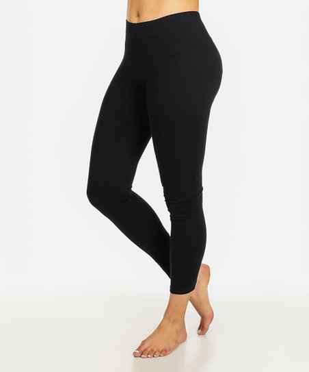 Extended Size Black Leggings - Plus