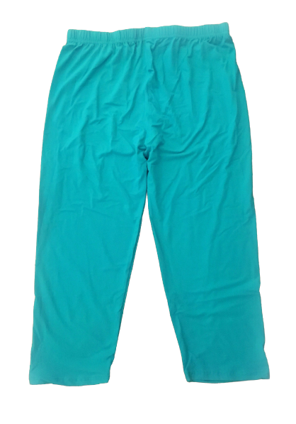 Teal Capri Length Leggings - Plus