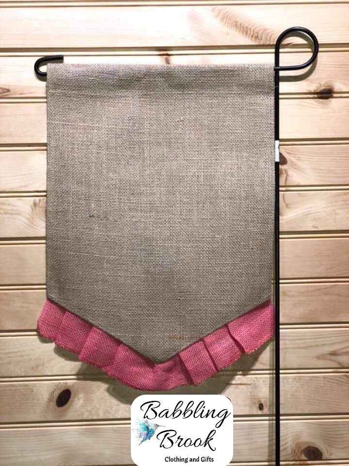 Pink Ruffle Garden Flag
