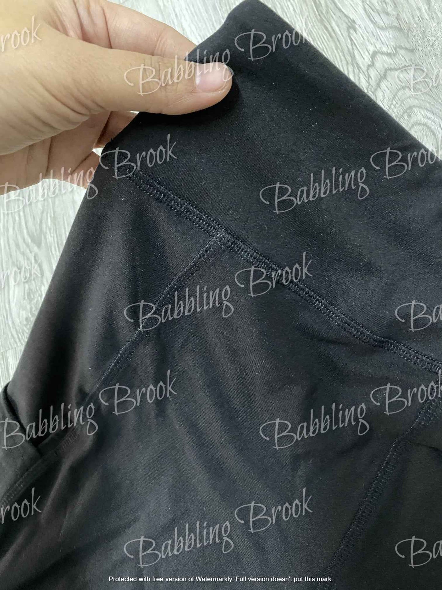 Yoga Band Pocket Leggings: Black, Plum, Pink, Navy- Misses, Plus, Extended Plus