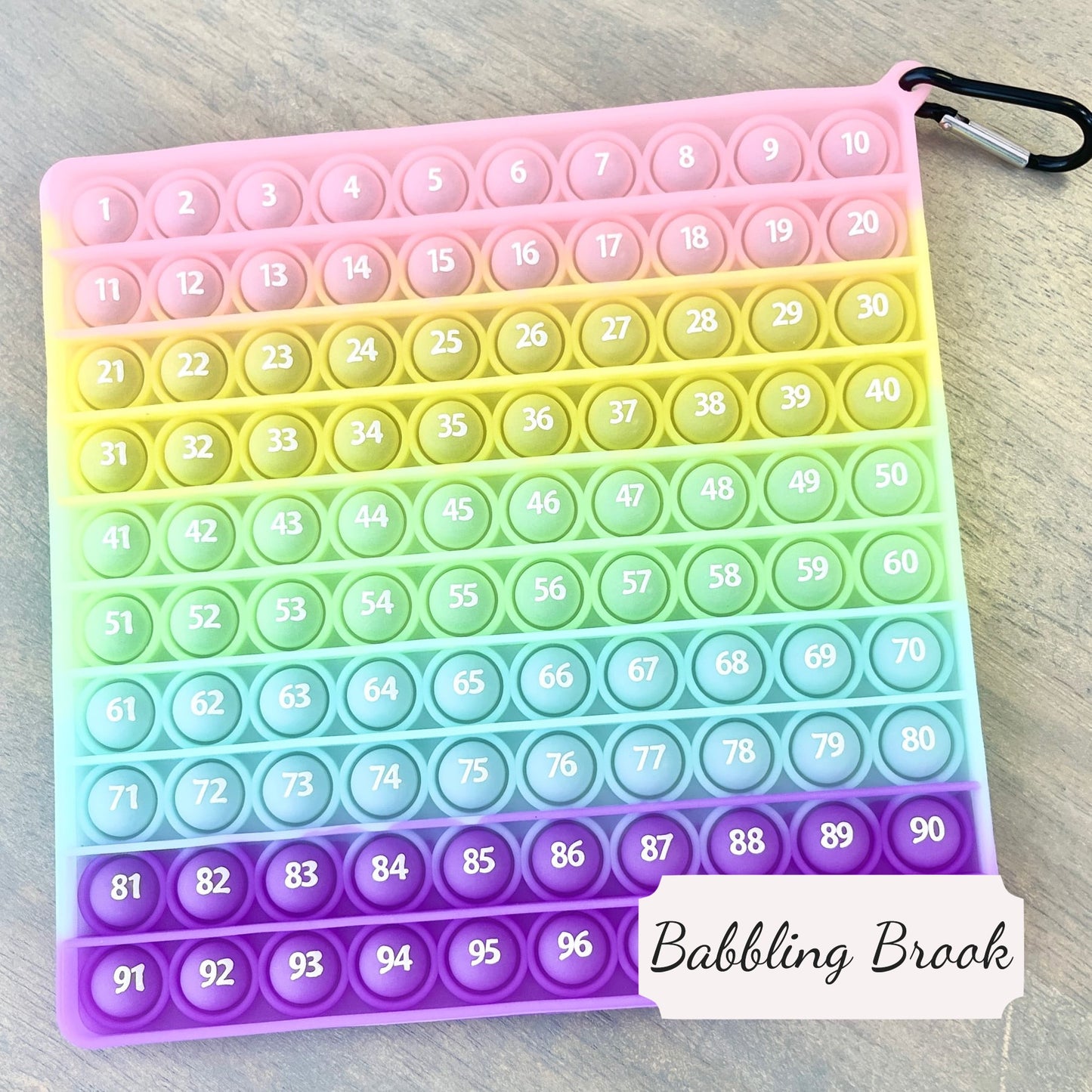 fidget popper pop it counting number numbers toy kid children educational teaching teacher pastel