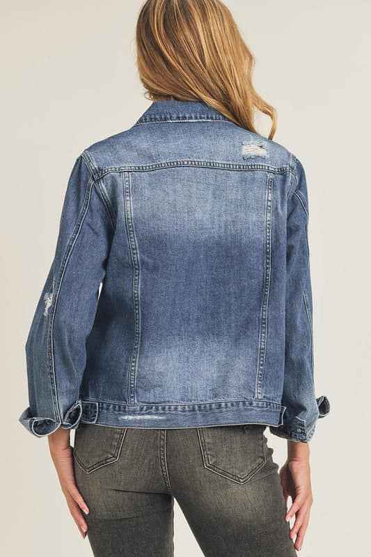 Risen Distressed Denim Jacket