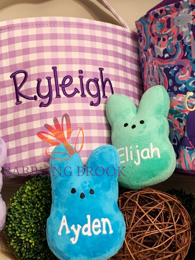 Gingham Easter Basket - Purple