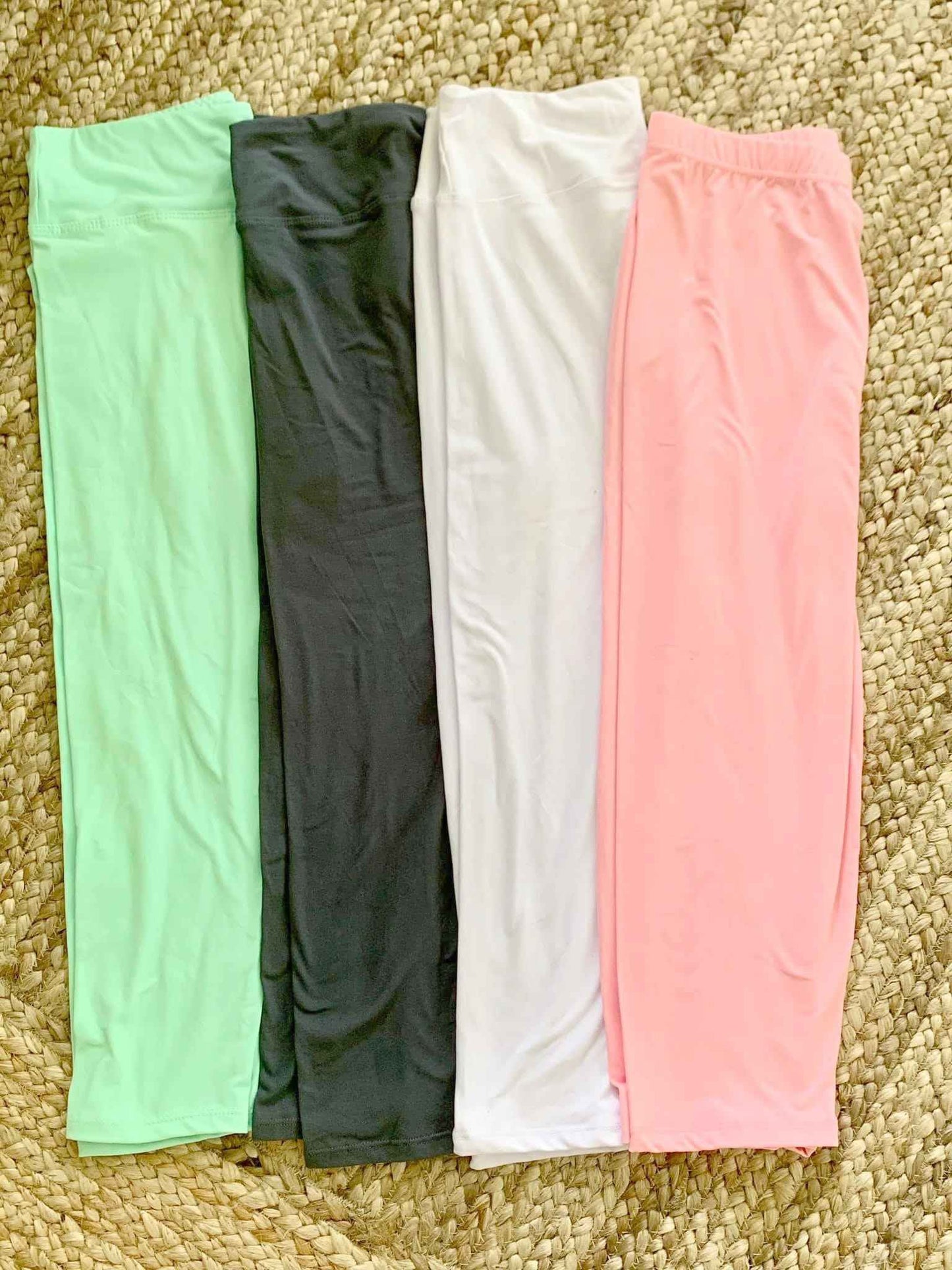 Pink Capri Length Leggings - Plus
