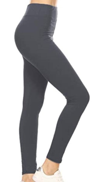 Misses Charcoal Yoga Band Leggings - Babbling Brook