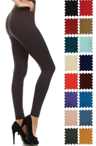 Solid Fleece Leggings - Misses