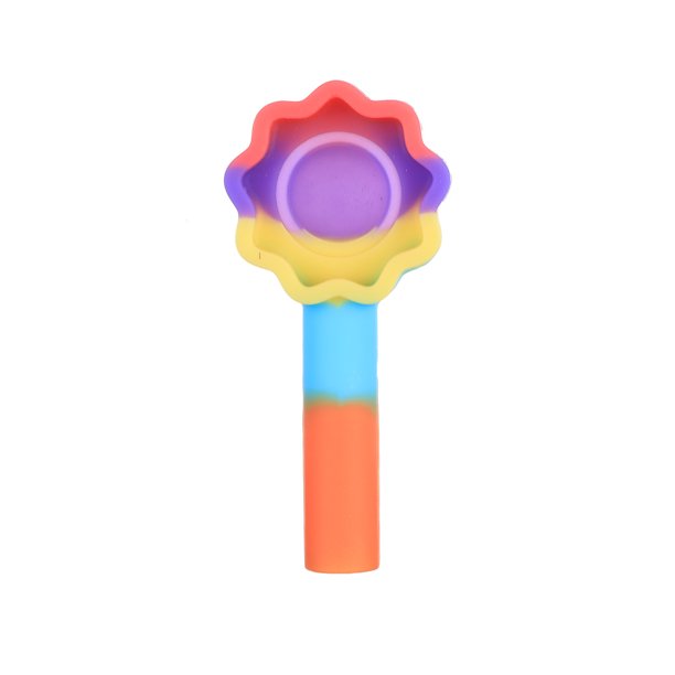 Mini Round Pastel Fidget Popper with Keychain children kid pop it purse fidge pencil topper