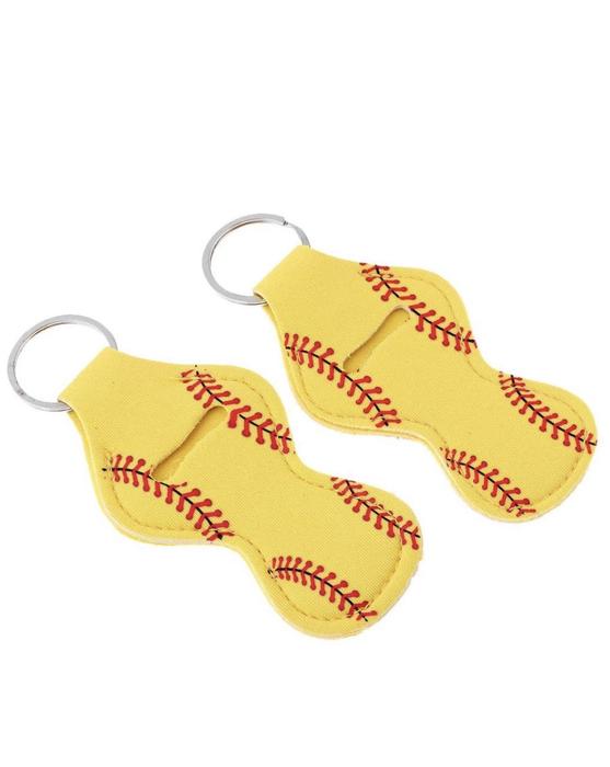softball bsaseball sport usb chapstick holder keychain
