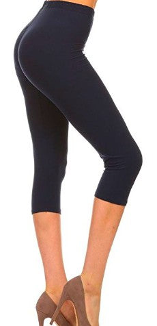 Solid Navy Capri - Plus - Babbling Brook