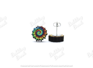 Sunflower Stud Earrings: Cheetah, Tie Dye, America