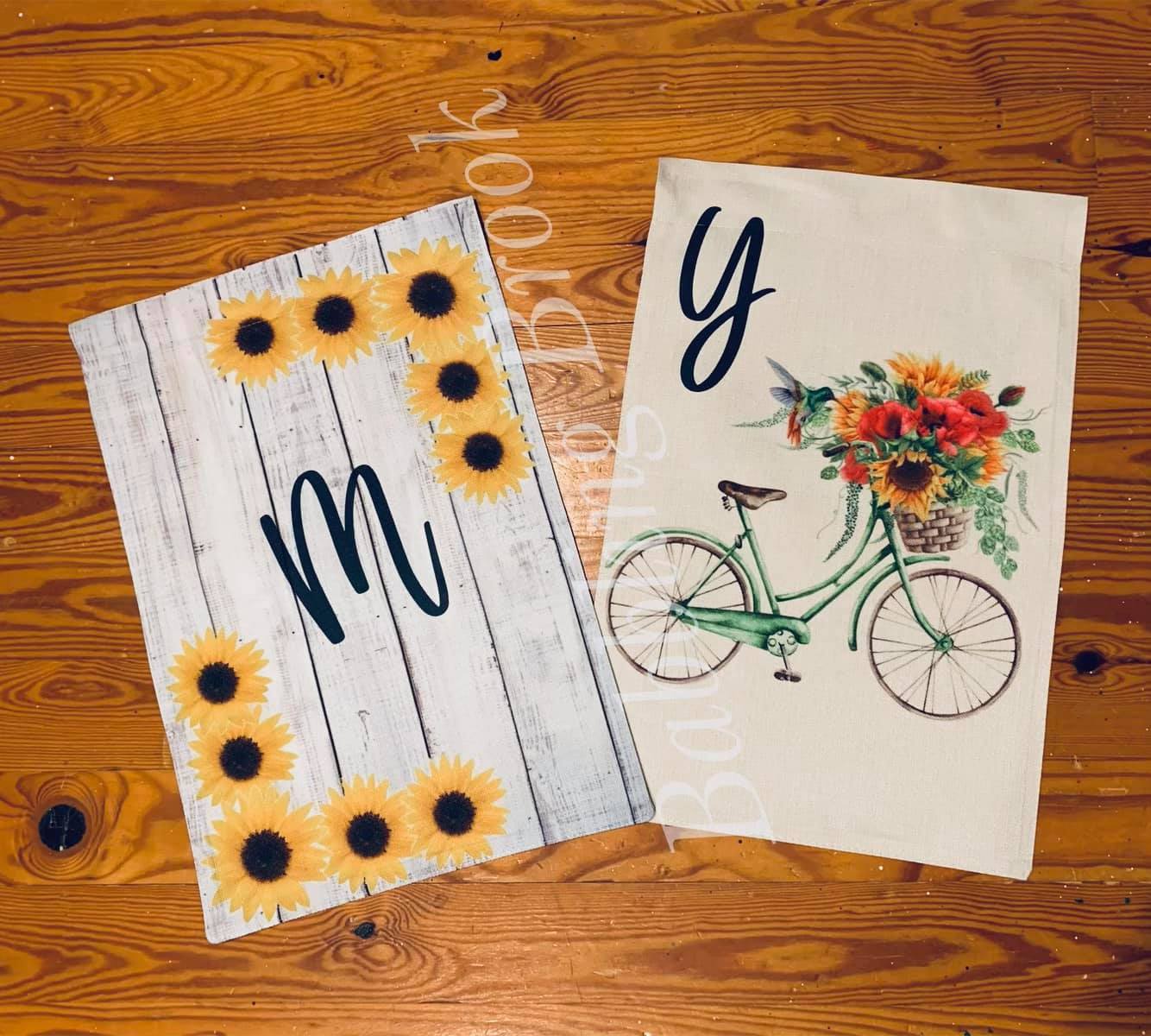 Bicycle with Hummingbird Garden Flag