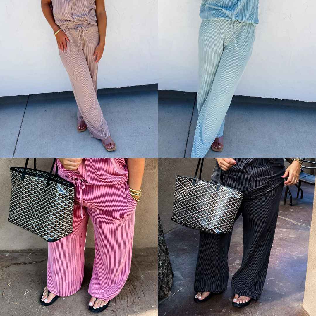 Sophia Ribbed Pants in Four Colors