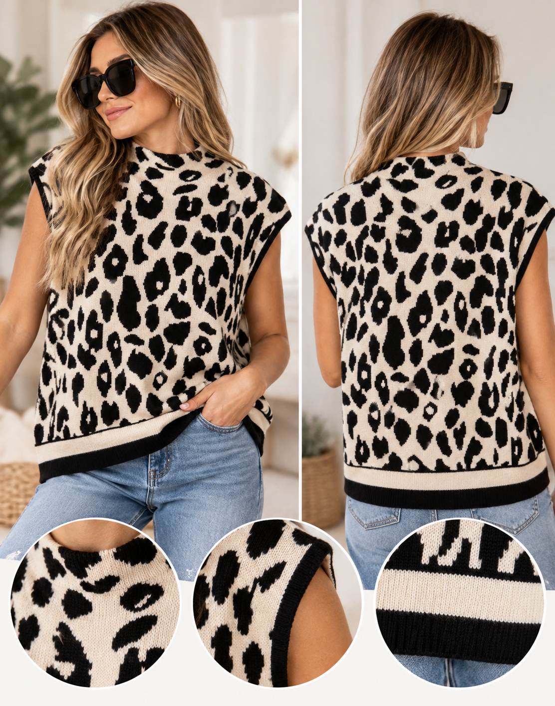 Black Leopard Sweater FB