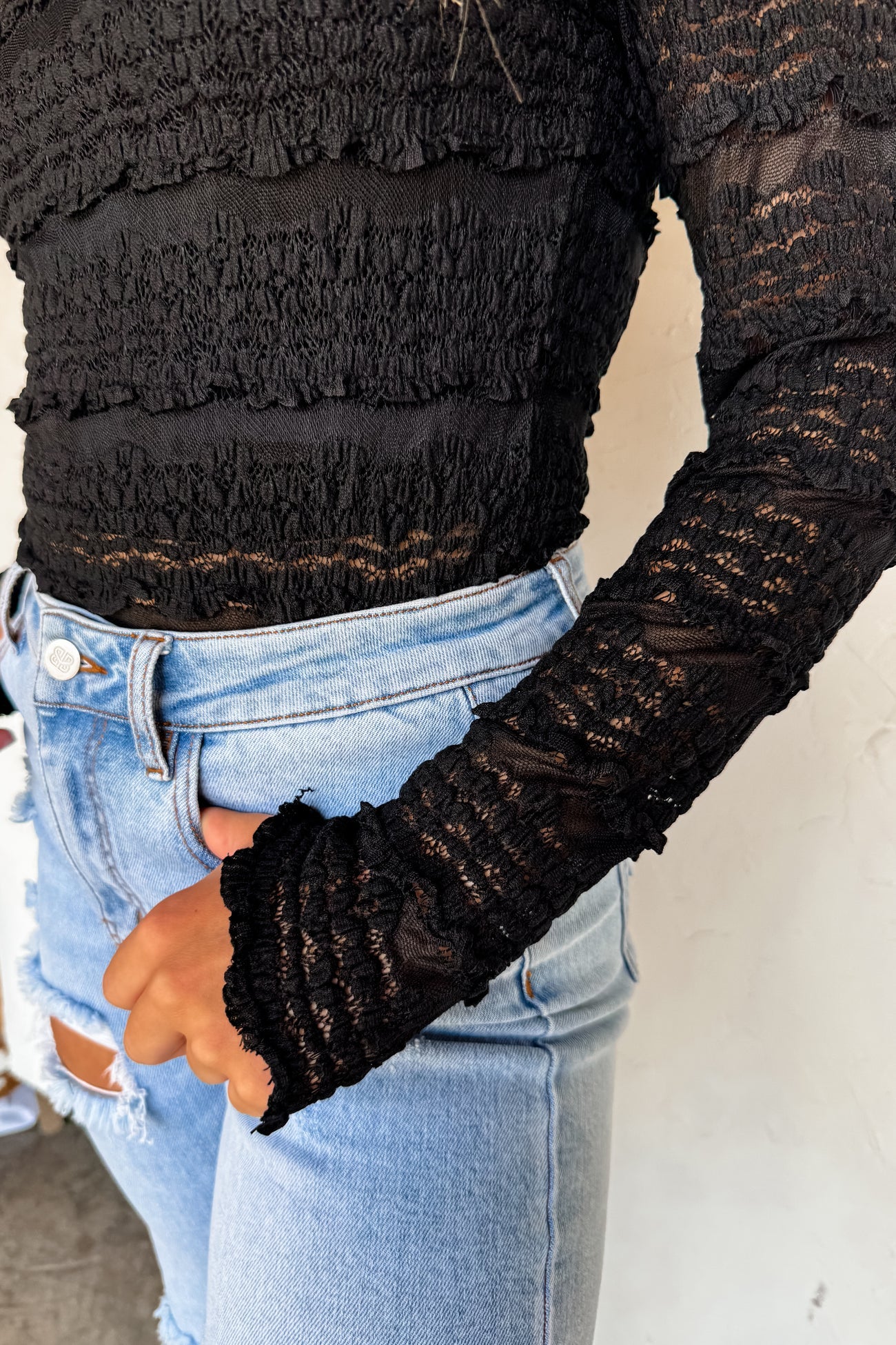 Long Sleeve Rosalie Lace Top by Blakeley