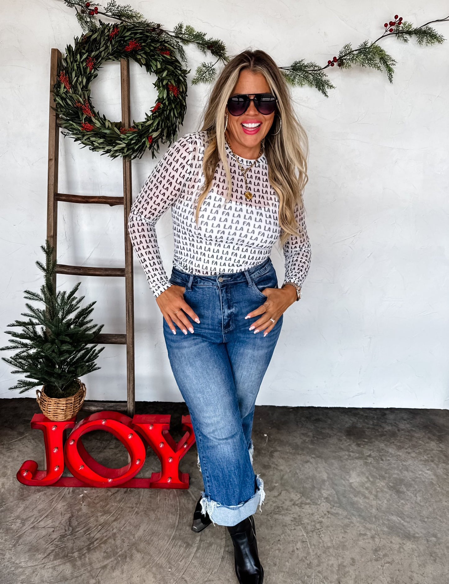 PREORDER: Christmas Dress It Up Mesh Shirt