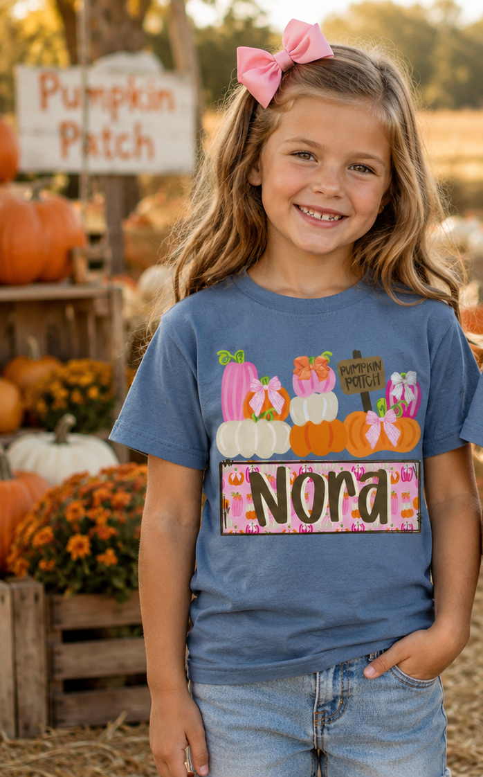 Youth Girl Custom Pumpkin Patch