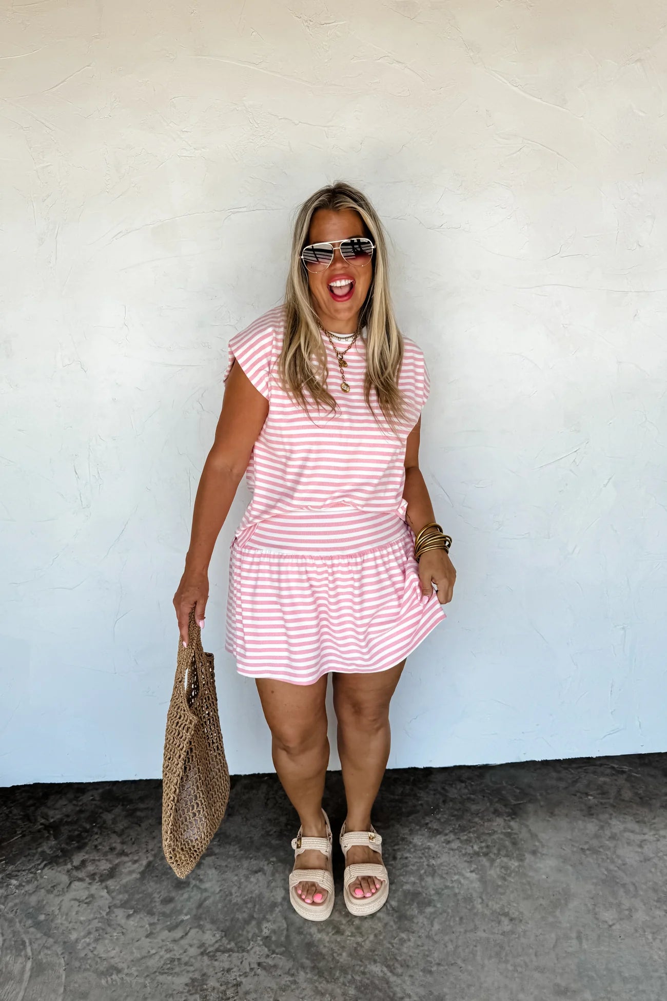 Coastal Stripes Skort Set by Blakeley