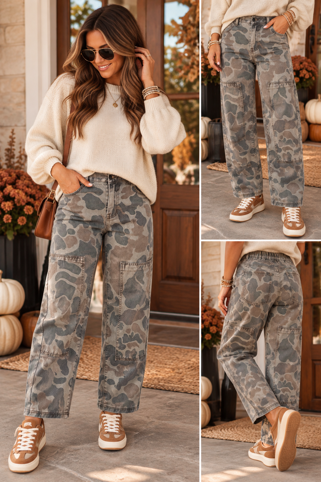 Camo-Ankle Length Jeans