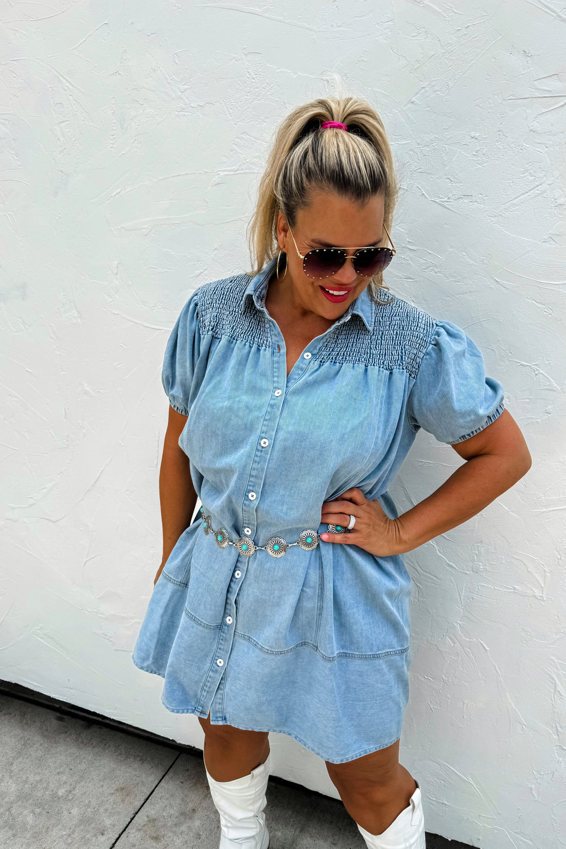 Braylin Denim Dress by Blakeley