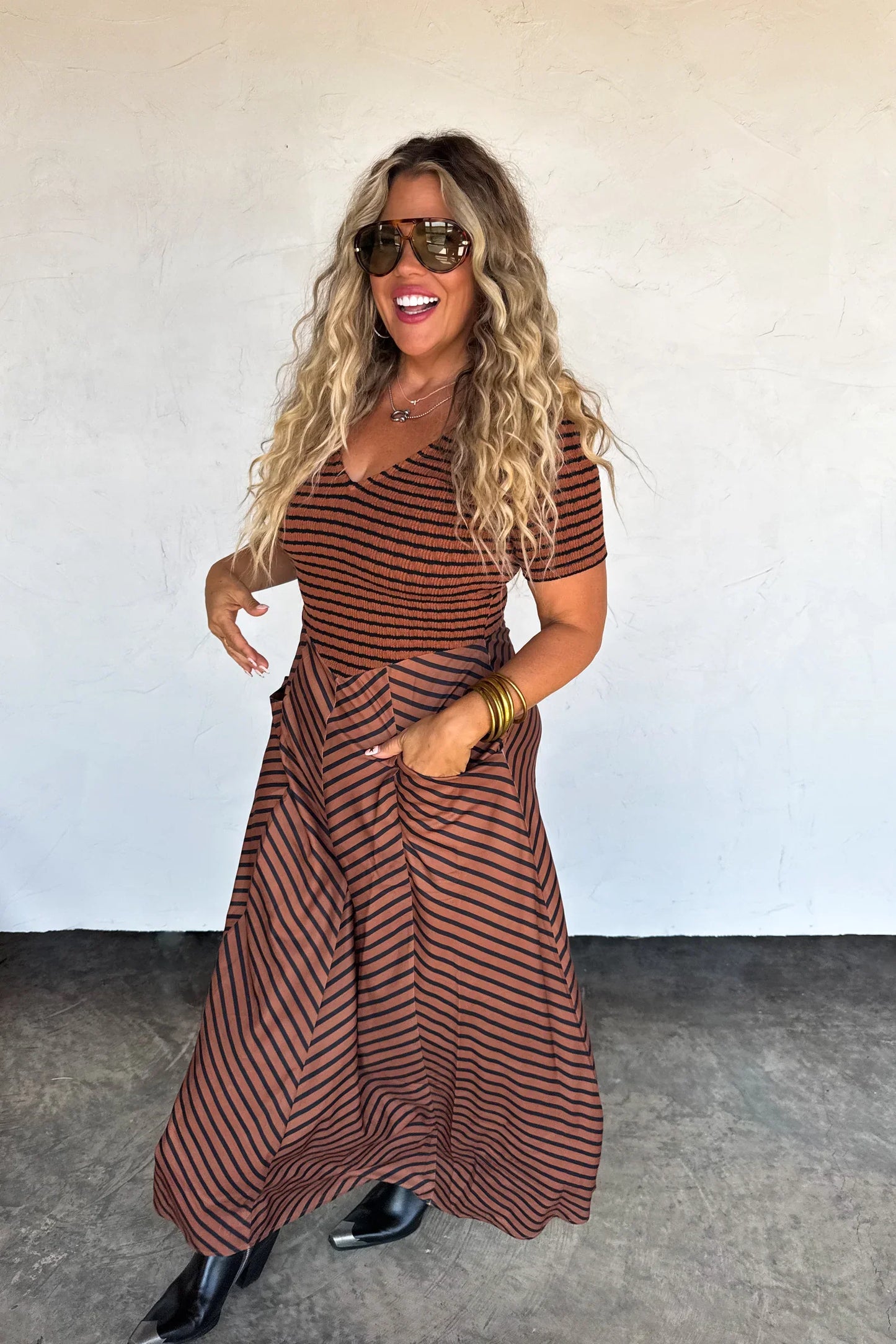 PREORDER: Calista Stripe Dress