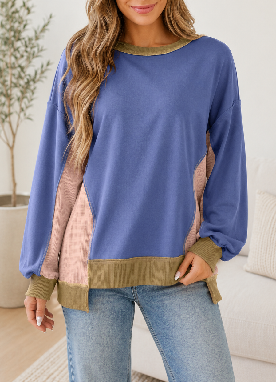 Colorblock Oversized Sweatshirt