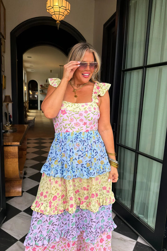 PREORDER: Floral Rainbow Swim Set