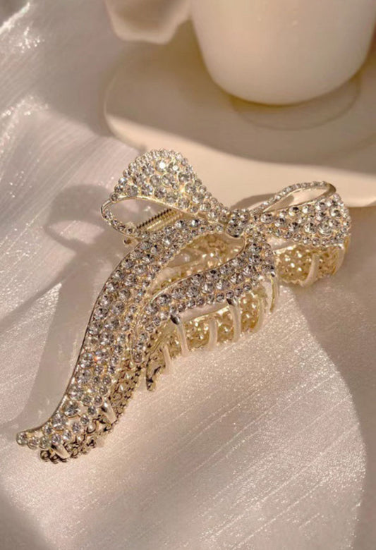 Sequin Bow Clip LT