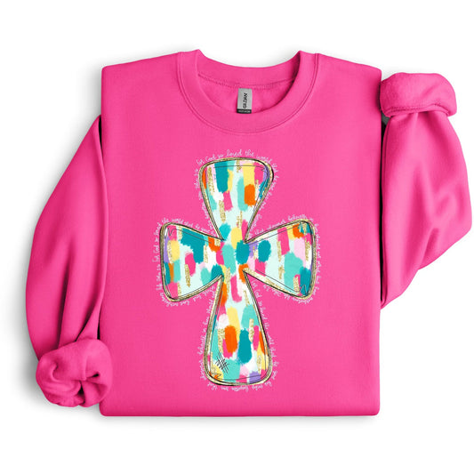 Watercolor Cross SWEATSHIRT.