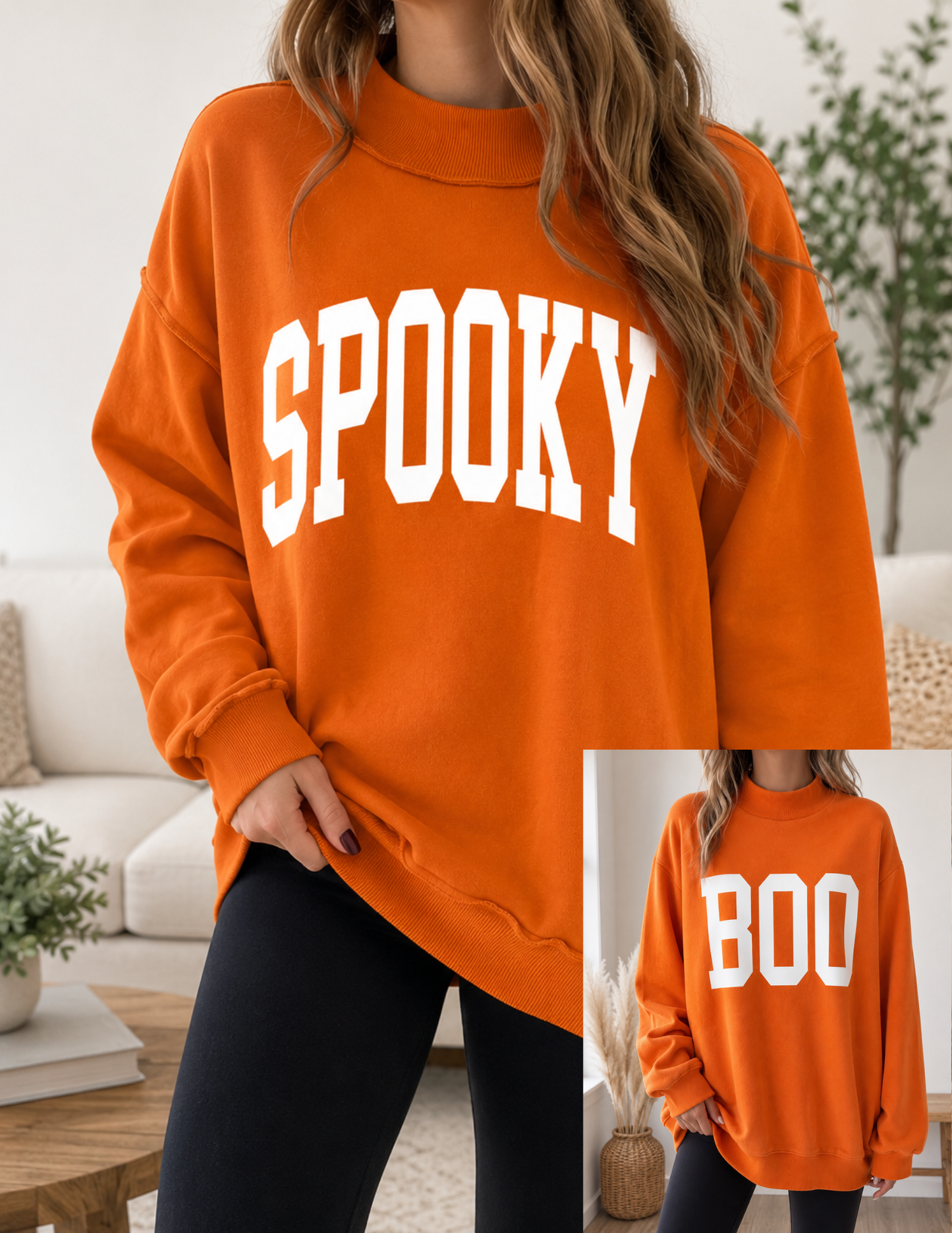 SPOOKY BOO Reversible Sweatshirt