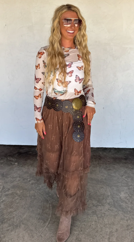 PREORDER- AUTUMN BLOOMING MAXI SKIRT  - Closes 7/7 at 9pm