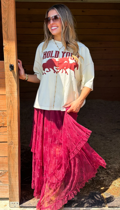 PREORDER- AUTUMN BLOOMING MAXI SKIRT  - Closes 7/7 at 9pm