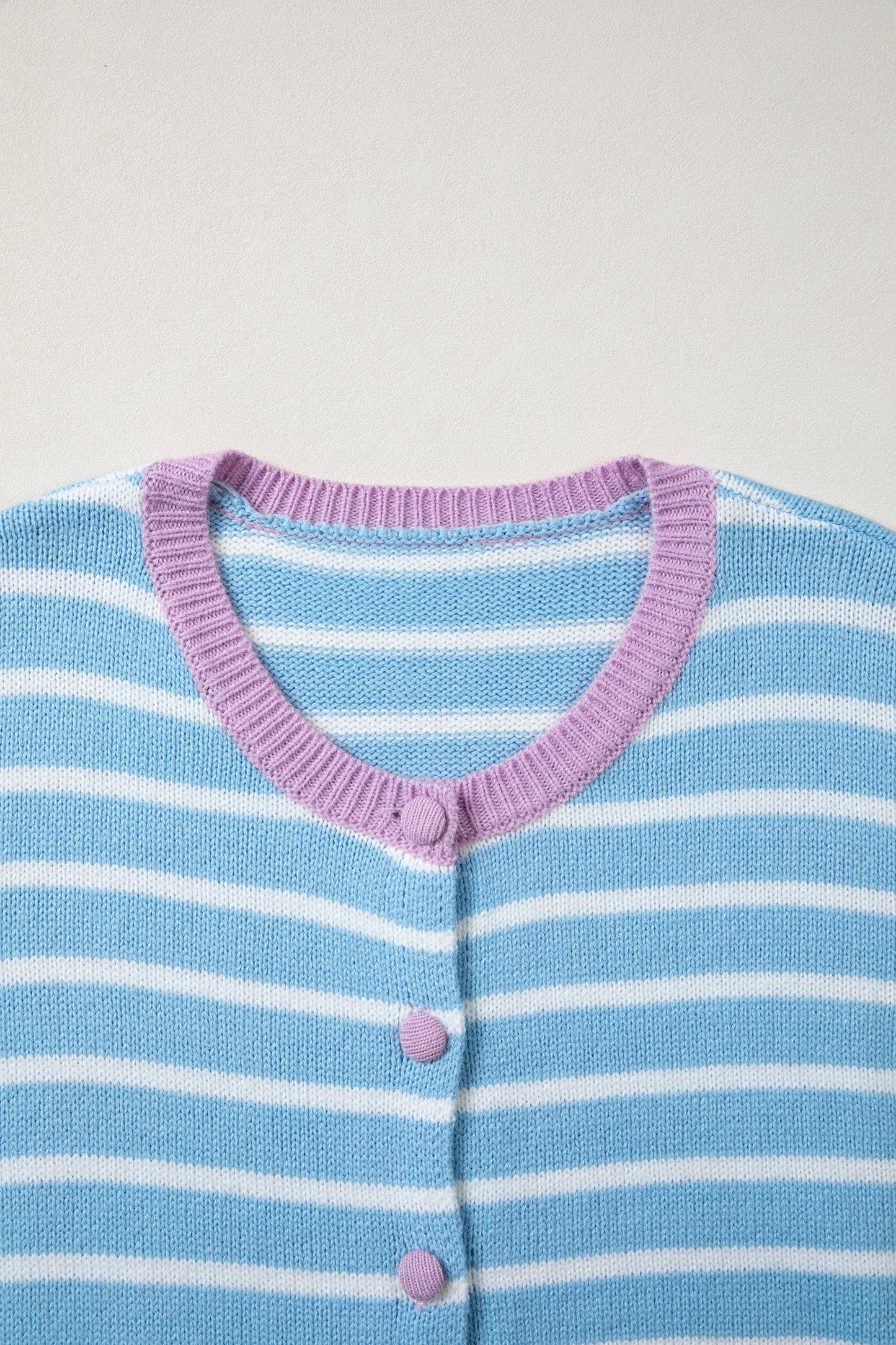 Blue Stripe Buttoned Cardigan