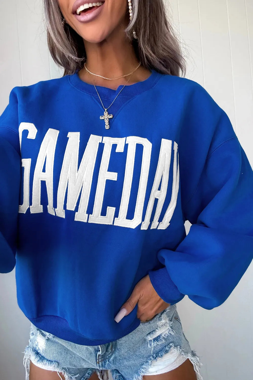 Red GAMEDAY Patch Sweatshirt