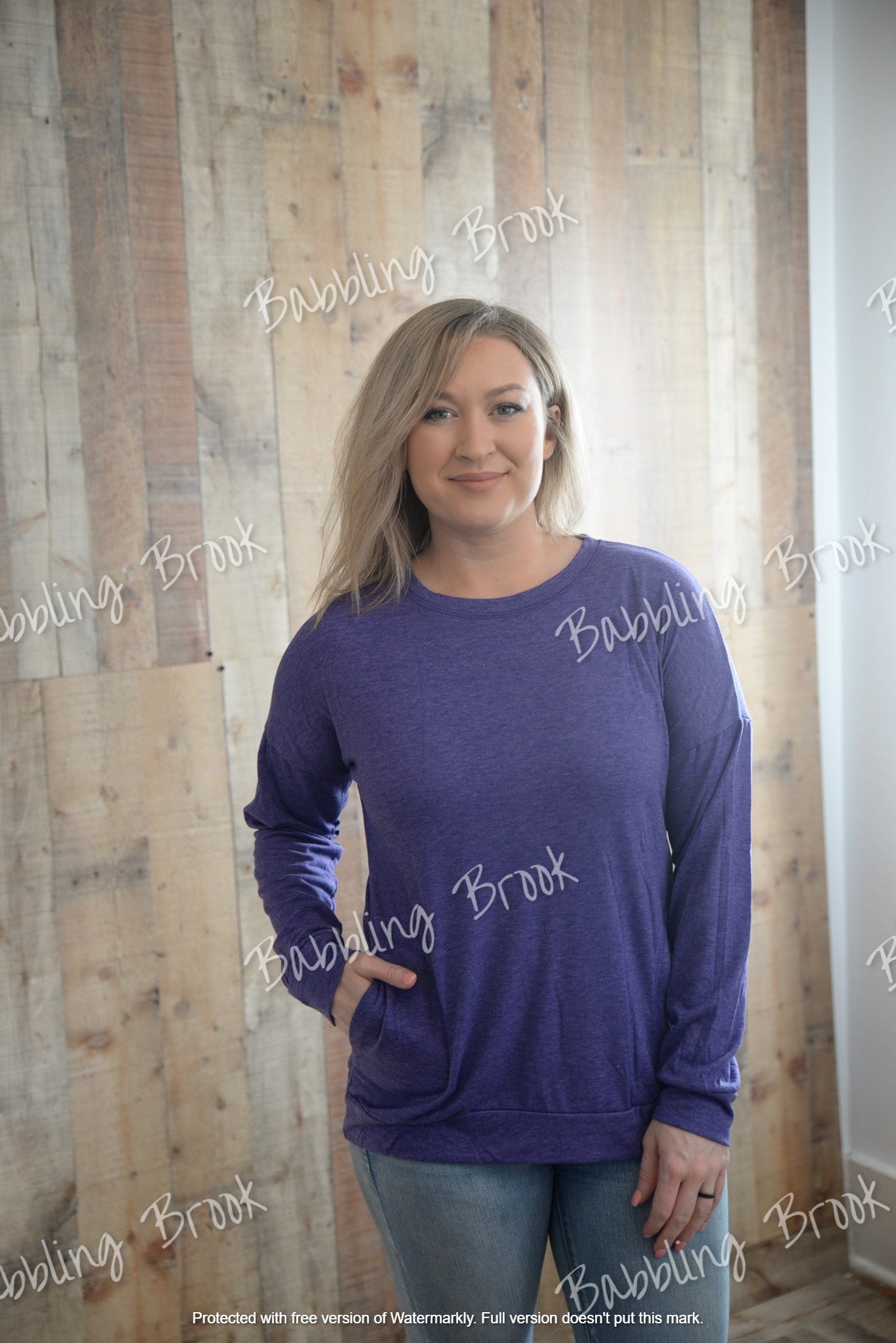 black long sleeve pocket shirt sweatshirt relaxed loose round neck plus misses purple vintage top shirt
