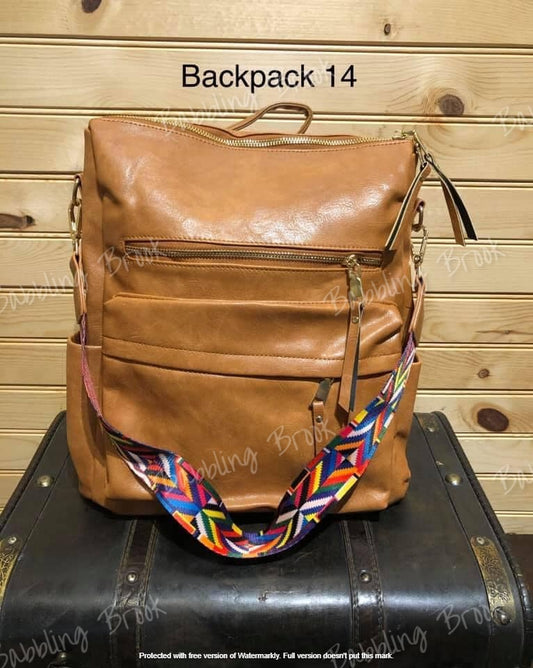 Vegan Leather Bag/Backpack Purse/Tote