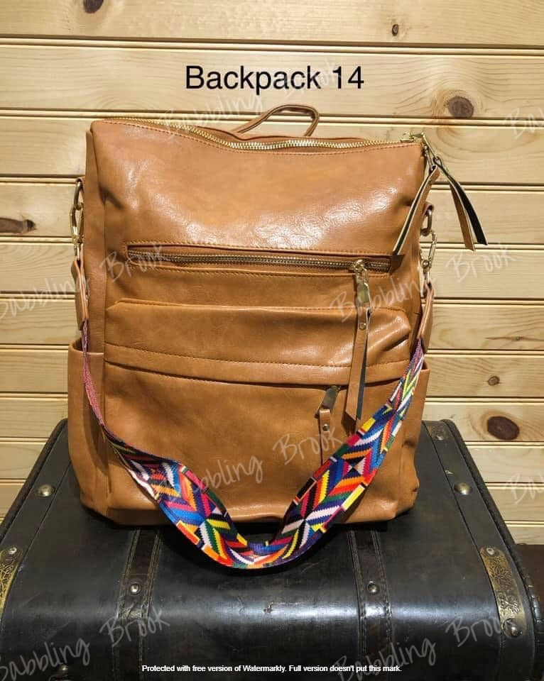 Vegan Leather Bag/Backpack Purse/Tote