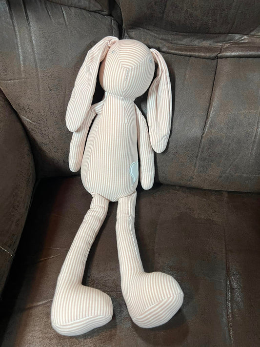 Striped Ragdoll Stuffed Bunny - Tan